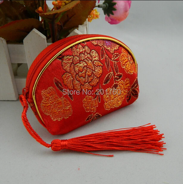 

2015 Wedding favor boxes gift Chinese characteristics silk satin bags wallet candy box with tassel 50 PCS/lot free shipping