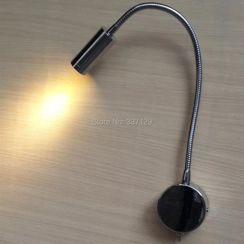 

Topoch Modern Wall Light for Reading Focusing Lens Adaptive Gooseneck AC100-240V DC12/24V Soft Healthy Light Chrome Finish
