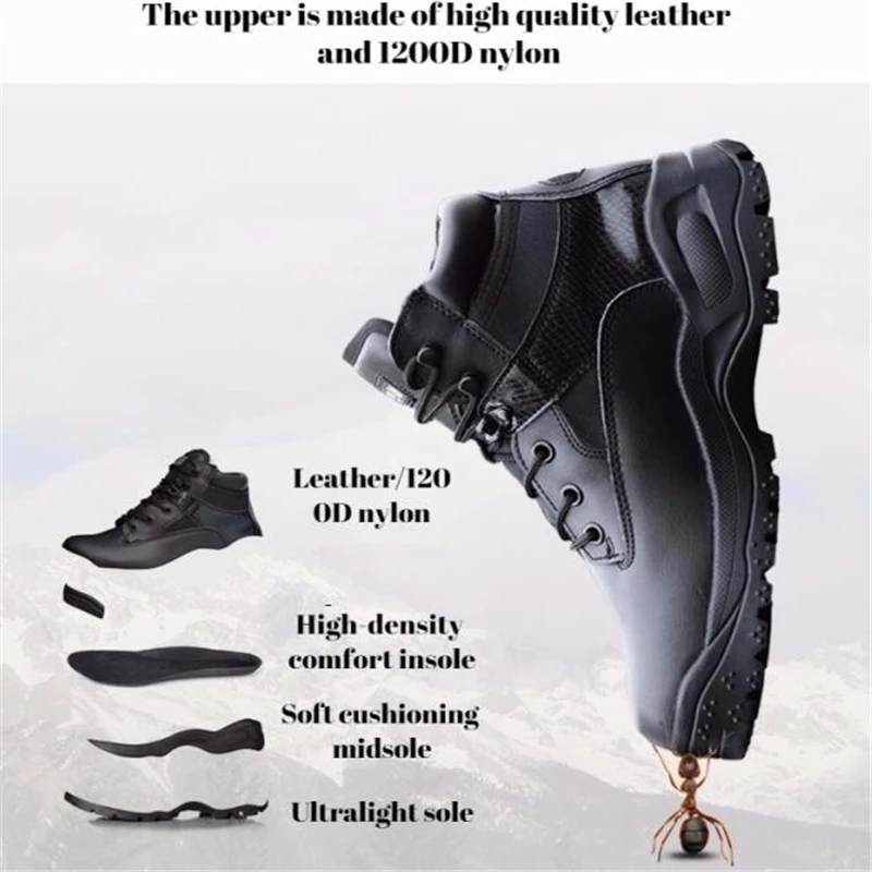 

Men delta Army Tactical Boots Leather Low-Zip Waterproof Combat Boots Black Outdoor Hiking Shoes sneaker for men Climbing Shoes