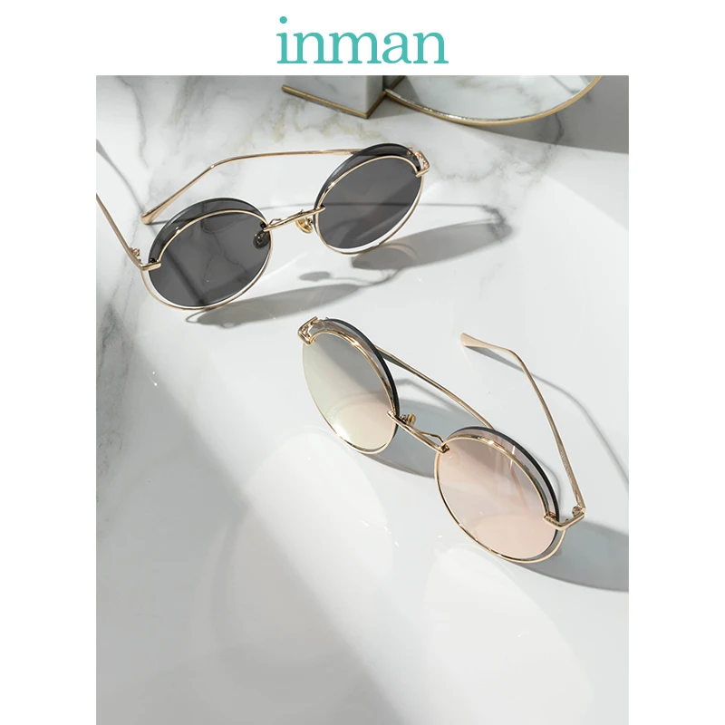 INMAN Polarized Women Round Shape Classic Unique Frame Design Lady Travelling or Driving Use Sunglasses