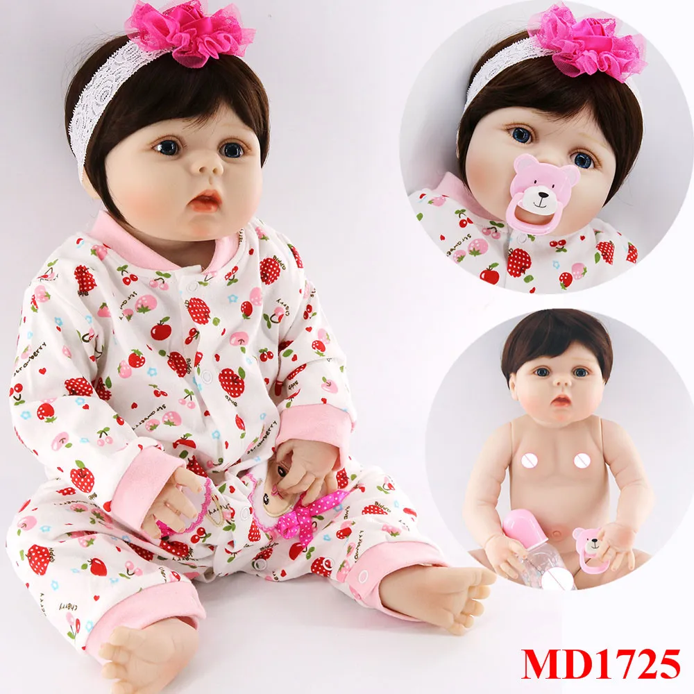 

NPK 23" Full Body Silicone Reborn Baby princess doll toy bathe Play House dolls lifelike doll reborn bonecas kids gift doll toys