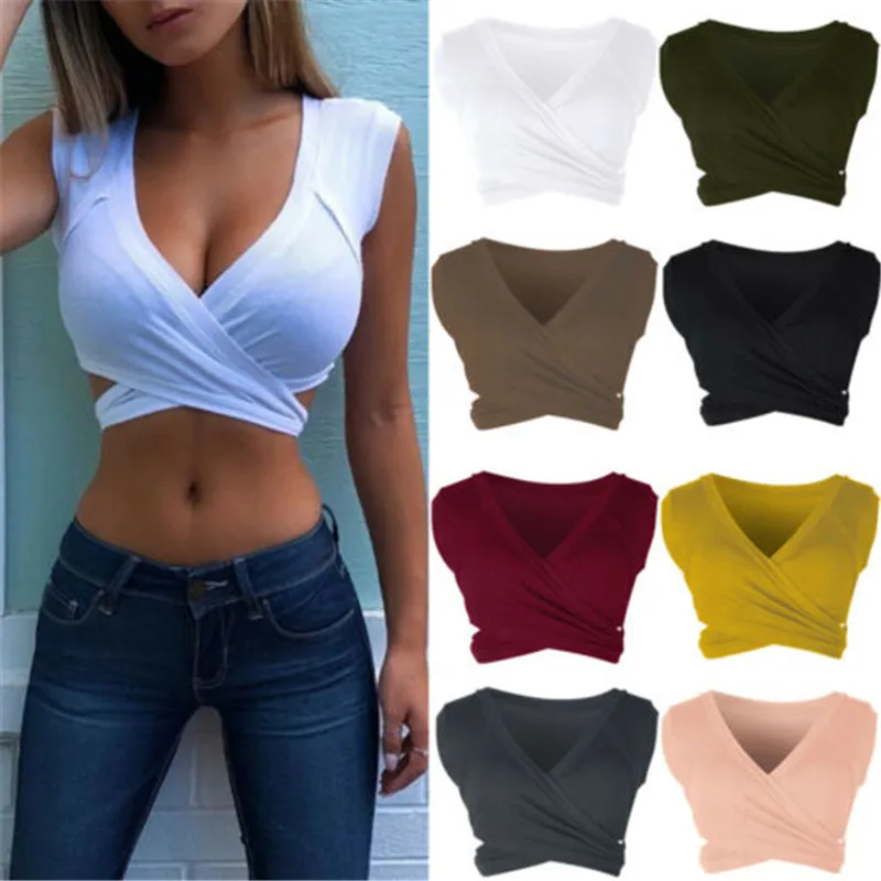 

2019 Summer Women Tank Tops Club Sexy Push Up Crop Tops Plain Solid Colors Camisole Ladies Sleeveless Outwear Camis Top feminina