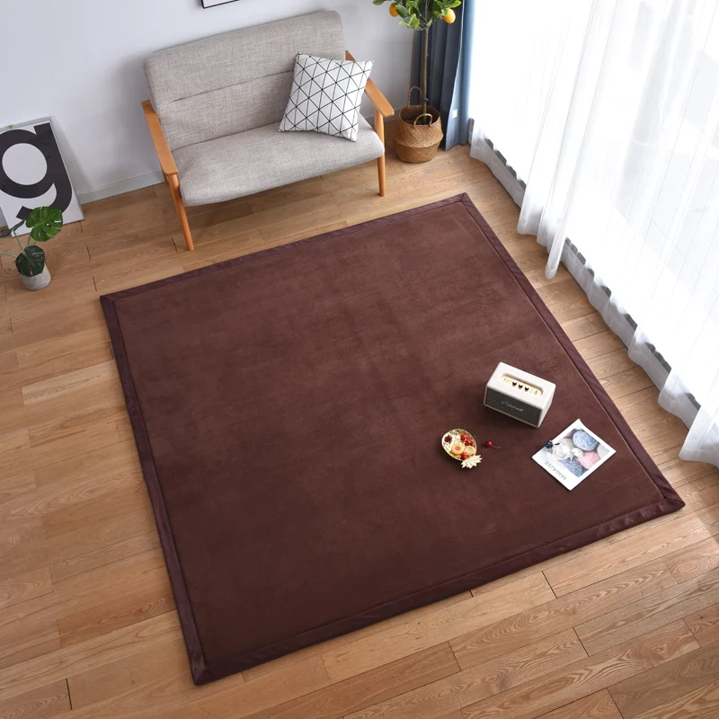 Новое поступление, толстый коралловый флисовый ковер, гостиная, плотный коврик для спальни, детский коврик для ползания, напольный коврик