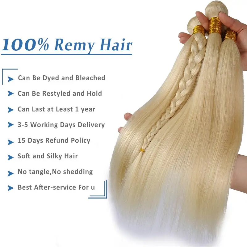Remyblue Ombre 613 4 комплект s с синтетическое закрытие волос волосы оттенка медовый блонд бразильский прямо с фронтальной Remy человеческие волосы