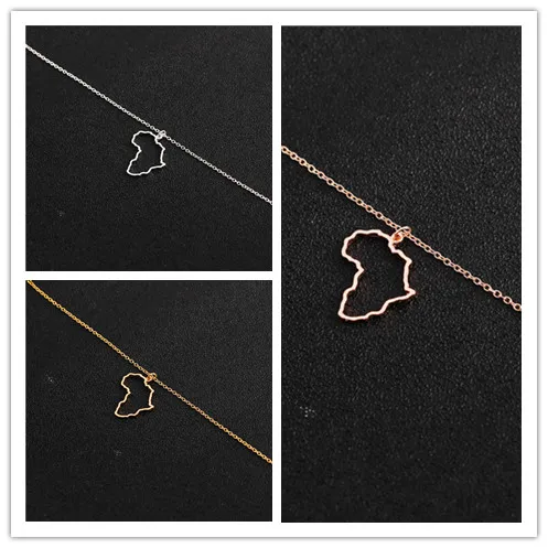 

10 hollow Africa Map country city Necklace Geography Egypt South Kenya Nigeria Map Pendant Necklace Hometown Clavicle jewelry