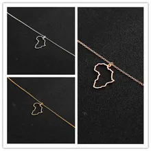 10 hollow Africa Map country city Necklace Geography Egypt South Kenya Nigeria Map Pendant Necklace Hometown Clavicle jewelry hollow city