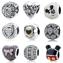 Сделай сам, ювелирное изделие для женщин, Pulsera Fit Pandora, очаровательные бусины, Стерлинговое Серебро, 925, Regalos Bisuteria Kralen Voor Sieraden