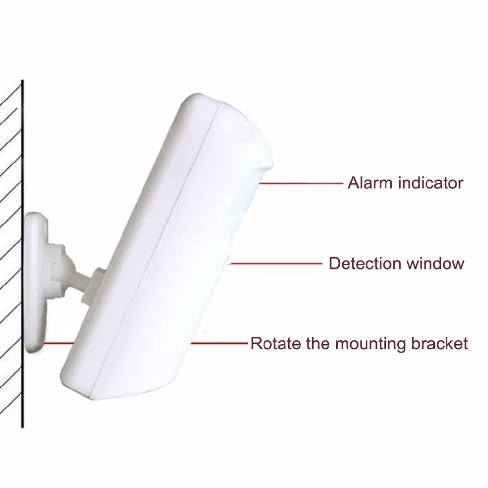 DC беспроводной пассивный инфракрасный детектор 433 МГц широкий угол движения PIR датчик сигнализации системы домашней безопасности охранная сигнализация