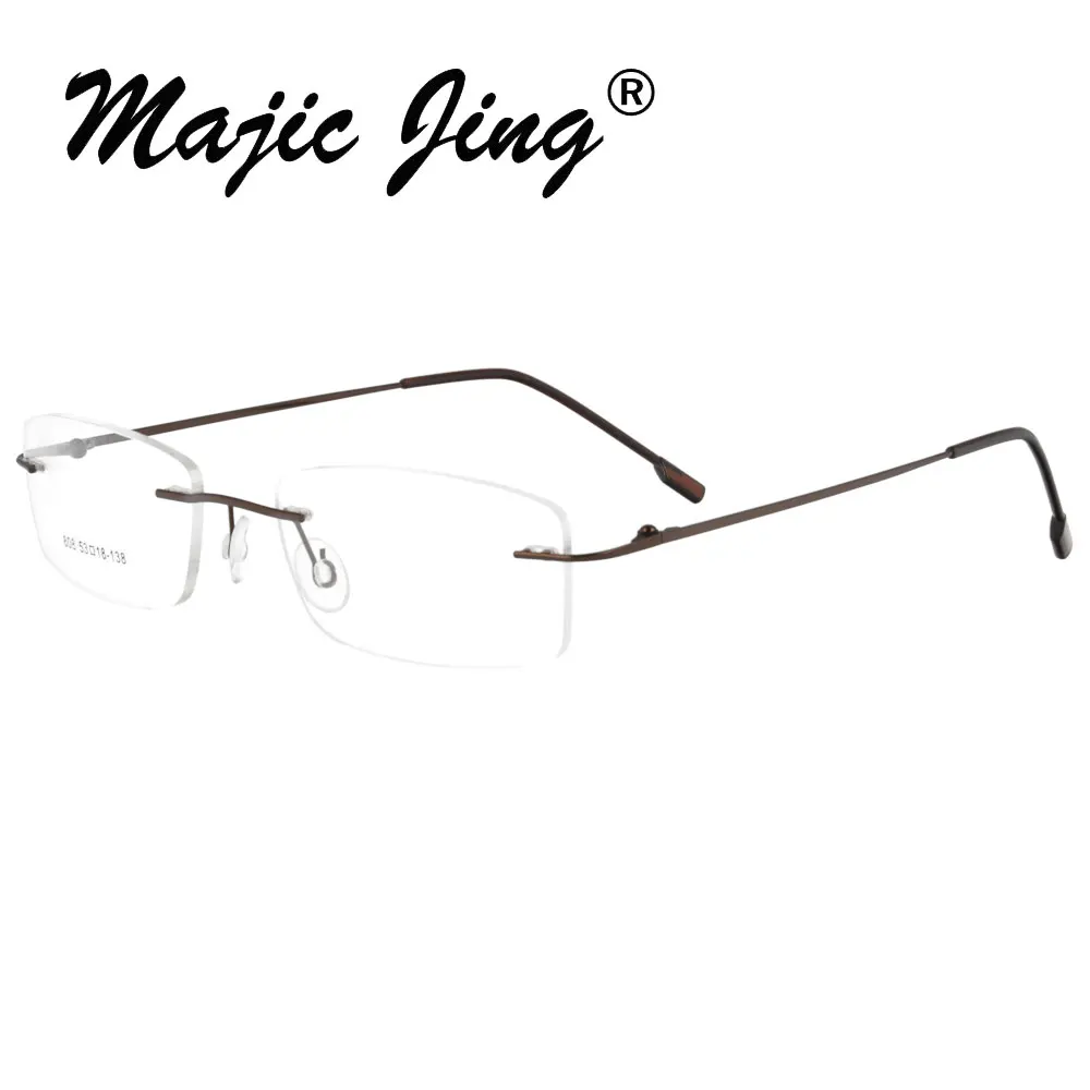 Оптические Очки Magic Jing без оправы металлические петли с памятью 50 шт./лот 808|frame