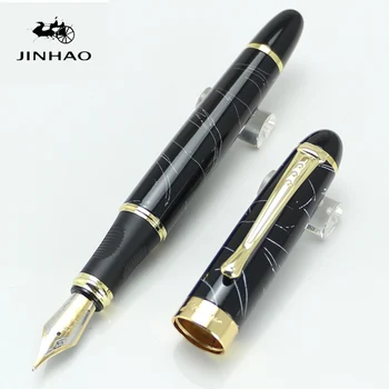 

Jinhao X450 Coral Black Stripes Broad Nib Fountain Pen Stationery School&Office Writing Pen