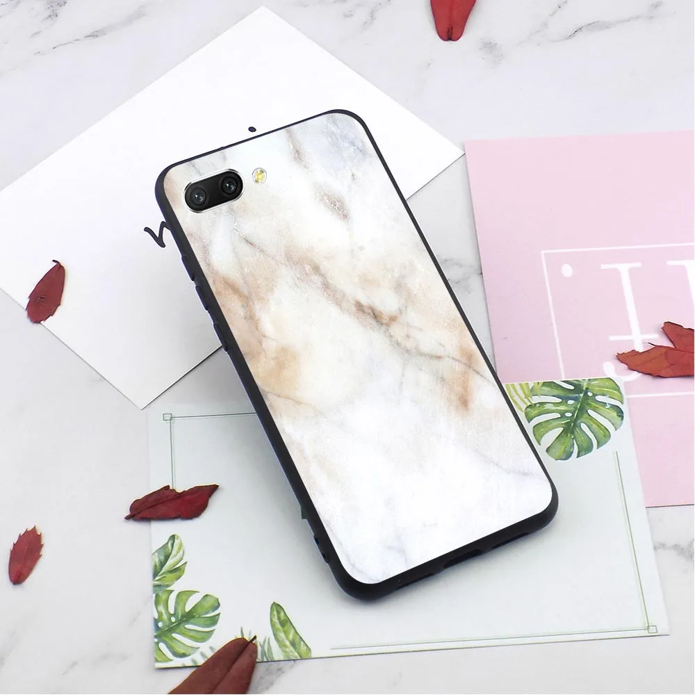 

Protective Pure Marble Phone Case for Huawei Honor 6A Cover 10 8 9 Lite 7A Pro 7X 7C Y6 Prime Nova 3 3i TPU TPU