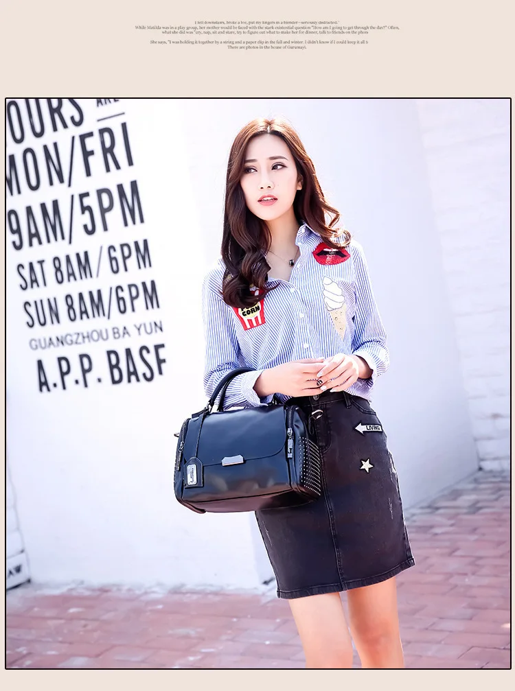 luxo designer bolsa ombro feminino rebite sacos