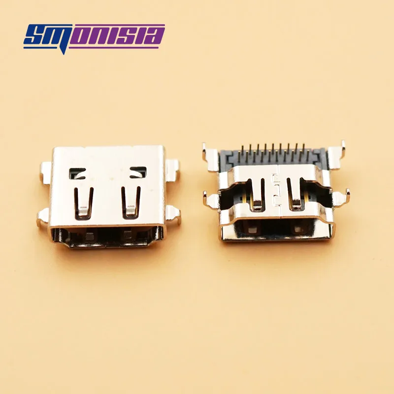 Smonisia 100 шт HDMI 19Pin женские разъемы для Lotes HDMI анти-рот 19Pin интерфейс HD Jack
