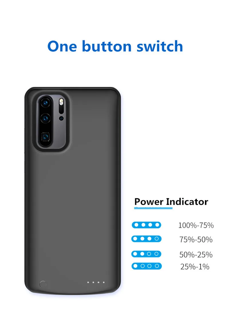 Расширенный чехол для аккумулятора телефона для huawei P30, портативный внешний аккумулятор, чехол для зарядного устройства для huawei P30 Pro, чехол для резервного аккумулятора