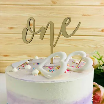 

One Cake Topper Birthday Party Newborn 1st first Birthday baby shower Kids Party One Anniversary cake topper Decorations Supplie