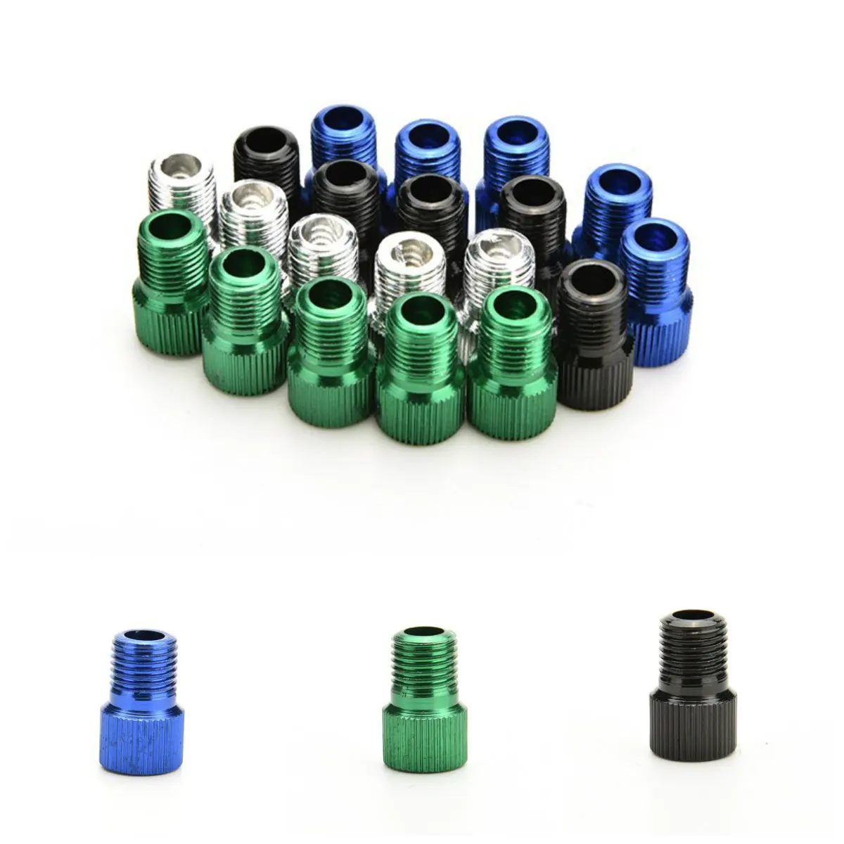 5pcs/Lot Bicycle Valve Adapter Air Pump Converter Presta to Schrader