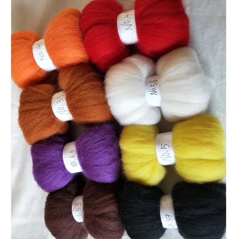 WFPFBEC felt wool roving merino wool felt kit needle for feling wool