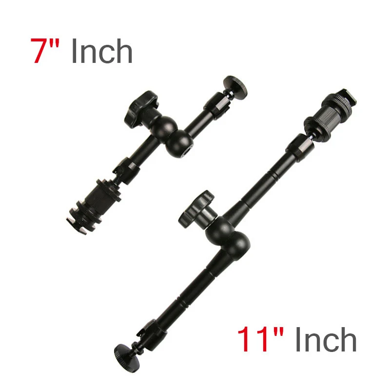 

11/7 Inch Friction Articulating Magic Arm LCD Bracket 1/4 Standard Thread for SLR Monitor Camcorder Light Stand Camera Accessory