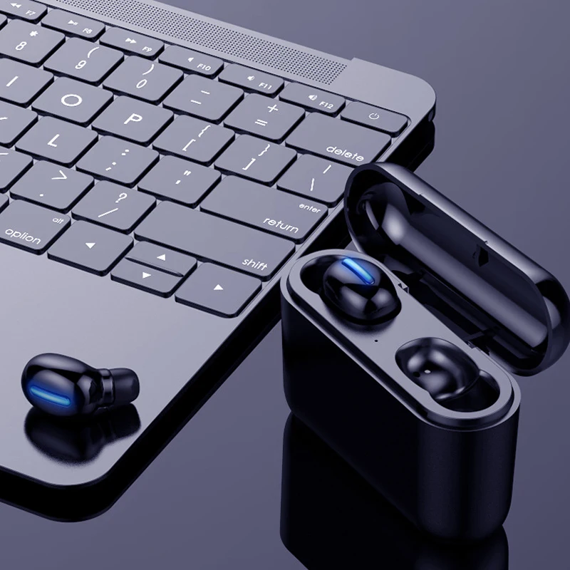 

True Bluetooth 5.0 Earphone HBQ TWS Wireless Headphons Sport Handsfree Earbuds 3D Stereo Gaming Headset with Mic Charging Box