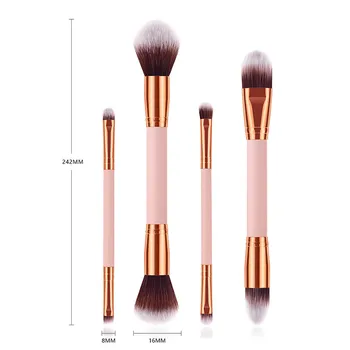 

4pcs Makeup Brushes Set Double Head Multifunctional Powder Brush Cosmetic Tools 669