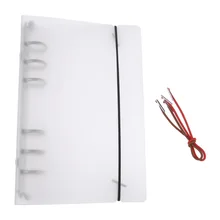 Новинка папка с кольцевым механизмом Прозрачный матовый PP Внутренние канцелярские принадлежности водонепроницаемый пружинный переплет