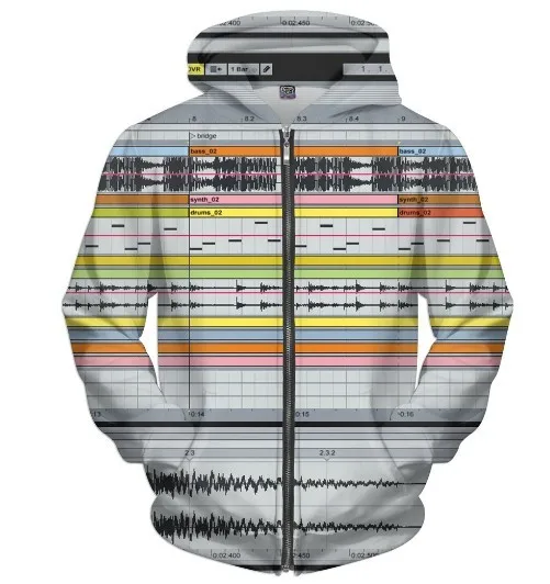 Новое поступление фруктовый петли Crewneck Ableton Live молнии худи Zup Pro инструменты 3D