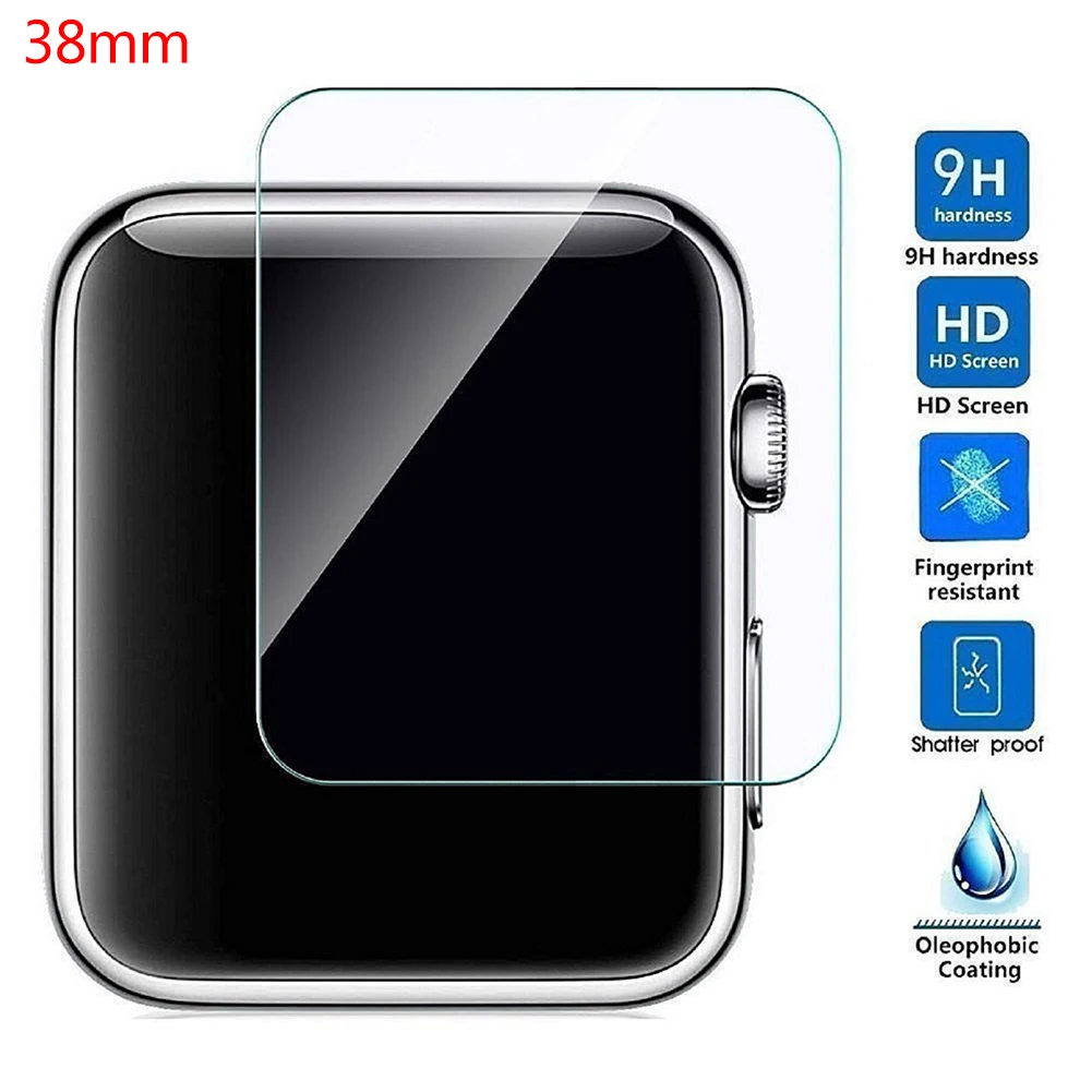 Закаленное стекло HD полный экран Защитная пленка для Apple Watch 1 2 3 серии 38 мм/42 мм