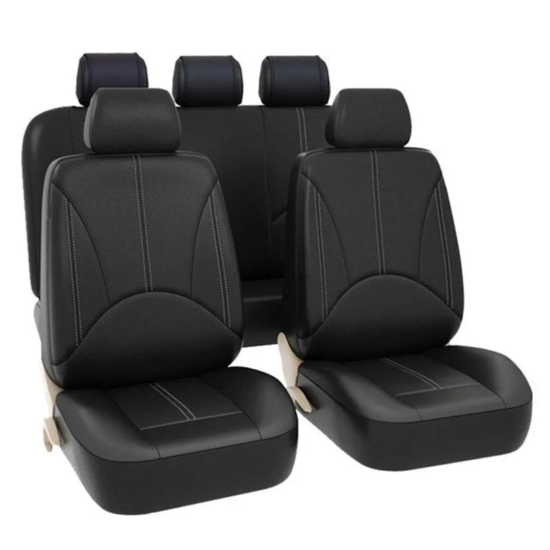 

PU Leather Auto Front Back Car Seat Cover Protector Pad Mat Fit Most Car Breathable Summer Cool Seat Cushion