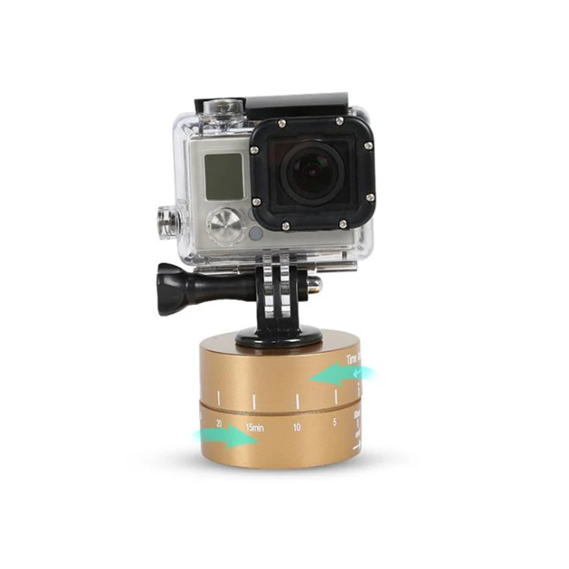 

360 Degree Rotating Tripod Head Automatic Timer Tripod Head Photography Delay Tilt Head Timelapse For Gopro Mobile Phone