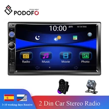 Podofo วิทยุ 2 DIN Car เครื่องเล่นมัลติมีเดีย 7 "Autoradio 2DIN สเตอริโอ Android MirrorLink สำหรับโฟล์คสวาเก้น Nissan Hyundai Kia Toyota(China)