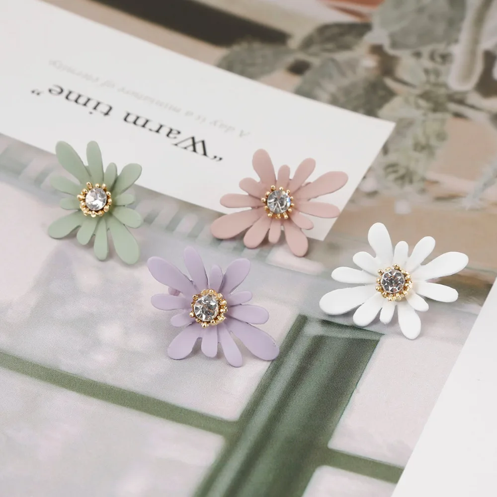 

High Quality 20*26mm 2pcs/bag Metal Flower Stud Earinng Findings for DIY Earring Jewelry Findings Making