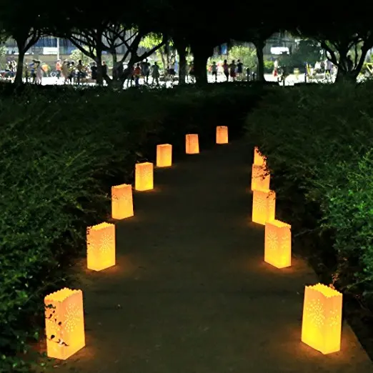 20pcs Lot Love Candle Bag Ant Paper Bags Luminaria Flame 20pcs Lot Love Candle Bag Ant Paper Bags Luminaria Flame Lantern For Bbq Valentine Day Wedding Party Home Outdoor Decor In Lanterns From