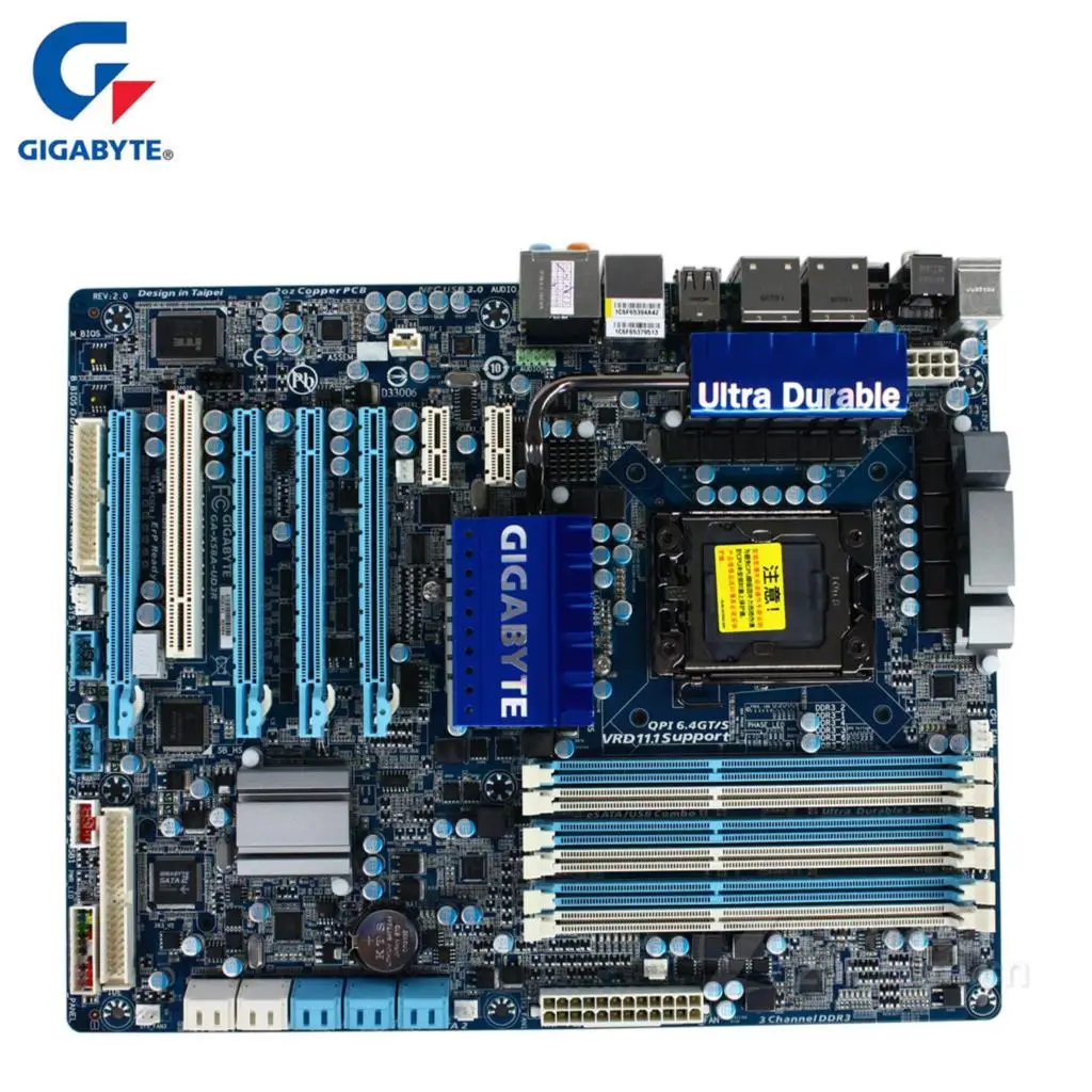 Материнская плата Gigabyte GA-X58A-UD3R для Intel X58 DDR3 USB3.0 24GB SATA III LGA 1366 X58A UD3R настольная системная плата