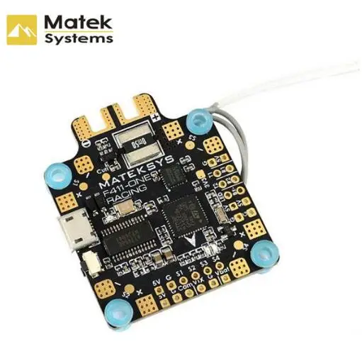 

Matek Systems F411-ONE Flight Controller features STM32F411, BFOSD, SPI Receiver(Frsky_X) Current Sensor in ONE 30.5*30.5mm F4