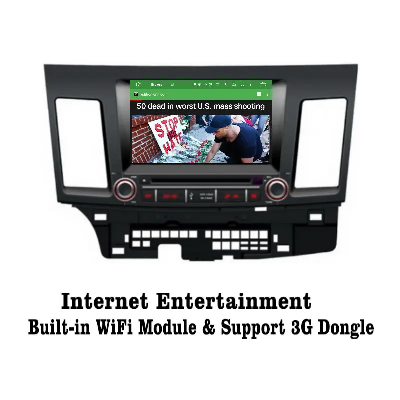 Excellent Liislee Android 7.1 2G RAM For Mitsubishi Lancer Car Radio Audio Video Multimedia DVD Player WIFI DVR GPS Navi Navigation 2