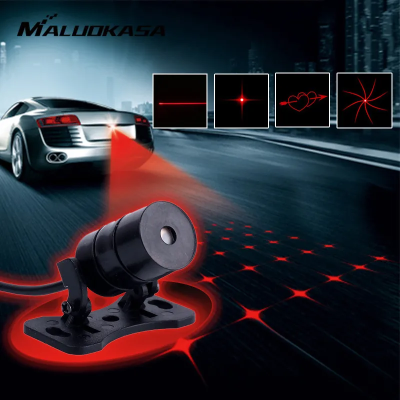 

Anti Collision Rear-end Car Laser Tail Fog Light Universal Motorcycle Laser Lamp Braking Parking Signal Auto Warning Lights