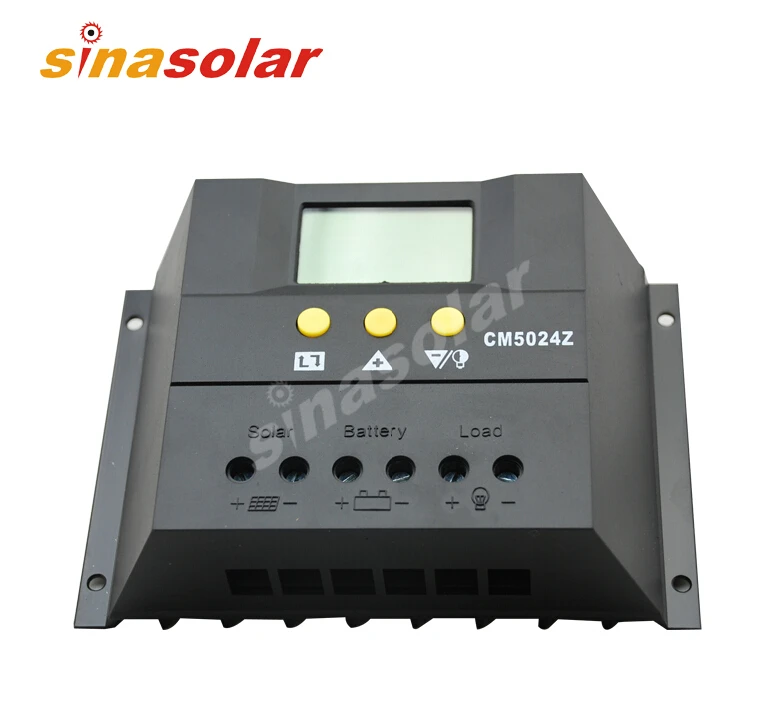 50A 12 V/24 V PWM солнечный контроллер заряда/регулятор с ЖК-дисплей Дисплей