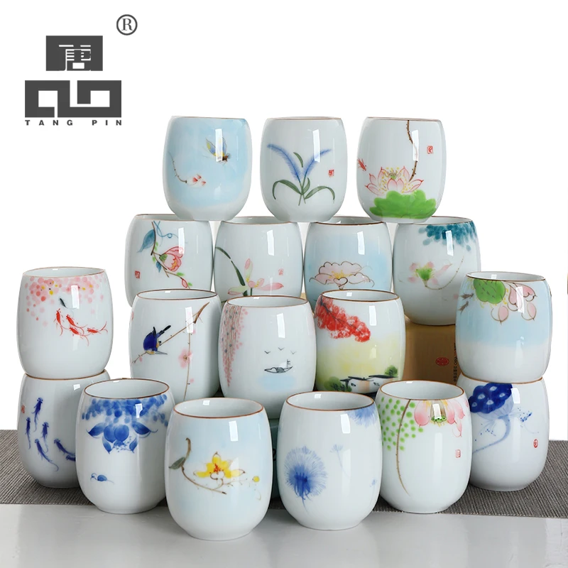 

TANGPIN ceramic tea cup handpainted porcelain teacup chinese kung fu cup drinkware 190ml
