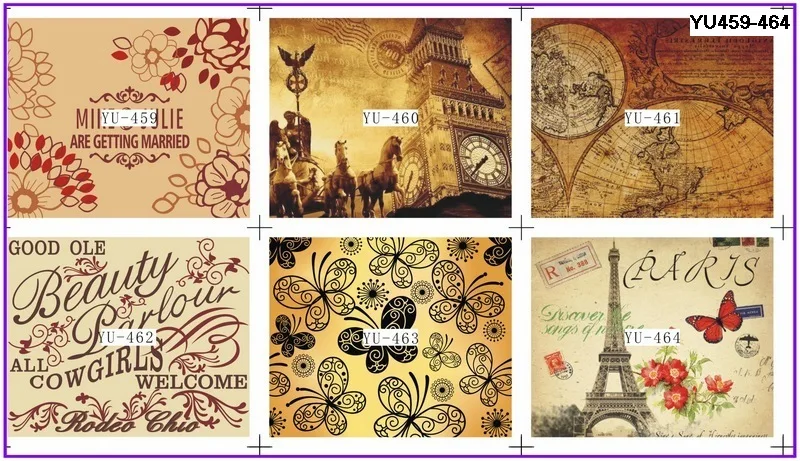 

6 PACK/ LOT WATER DECAL NAIL ART NAIL TRANSFER STICKER FULL COVER OIL PAINTING PARIS TOWER BUTTERFLY BIG BEN YU459-464