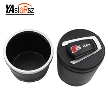 Combustion-retardant PET Cigarette Ashtray LED Ashtray Cigarette Ja For Audi A1 A3 A4 A5 A6 S3 S6 Q2 Q3 Q5 Q7 TT Car Accessories