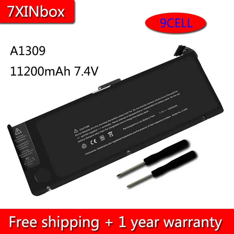 7XINbox 9cell 11200mAh 7 4 V A1309 Аккумулятор для ноутбука Apple MacBook Pro 17 &quotдюймов A1297 2009 Версия