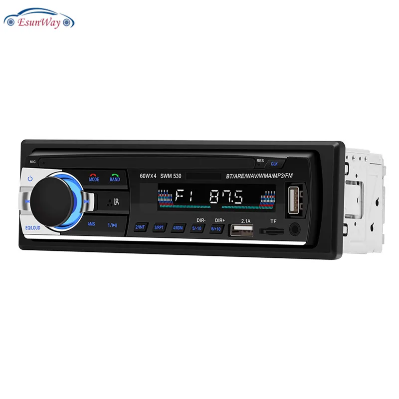 1 Din " FM стерео USB 2,1 авто радио DC 12 v 530 MP3 аудио-плеер AUX У диска ЖК-дисплей fernbedienung RCA Bluetooth 4,0 В тире