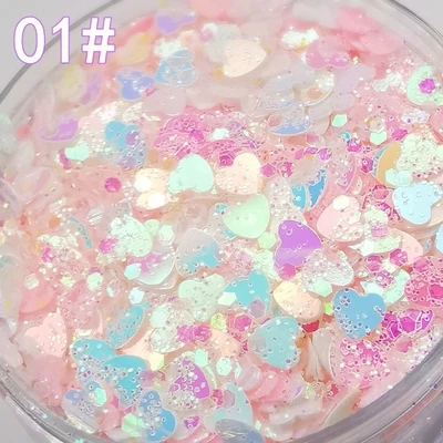 Ultrathin Sequins Nail Glitter Paillettes Irregular Rhinestone Eye Makeup Sequins Laser PET Sequin Nails Art Manicure Material - Цвет: 01