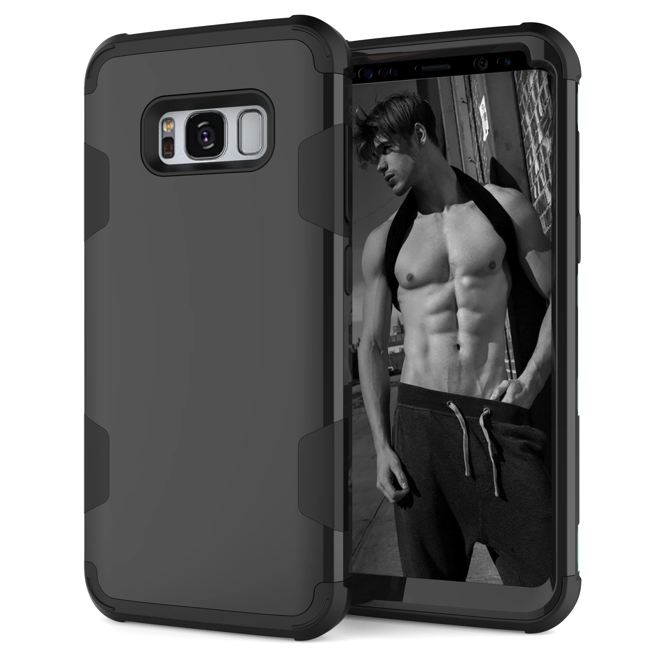 For Samsung Galaxy S8 Plus S8+ G955F Case Luxury Shockproof Armor S8Plus Hybrid Soft Silicone Mobile Phone Protective Shell |