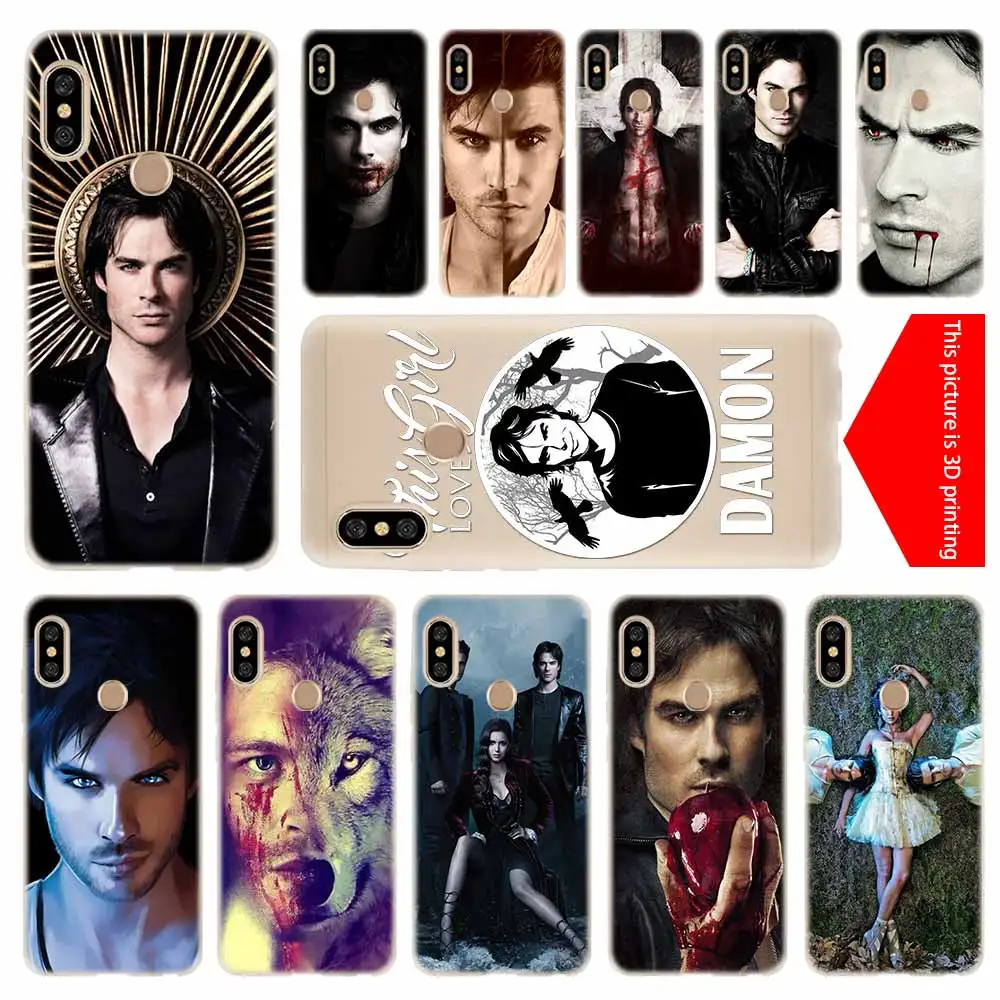 

cover soft Silicone TPU Case For Xiaomi Redmi 3 4X 4a 5 Plus 5a S2 6a 6 Pro Note 7 5 6 4 3 5a prime Vampire Diaries Damon