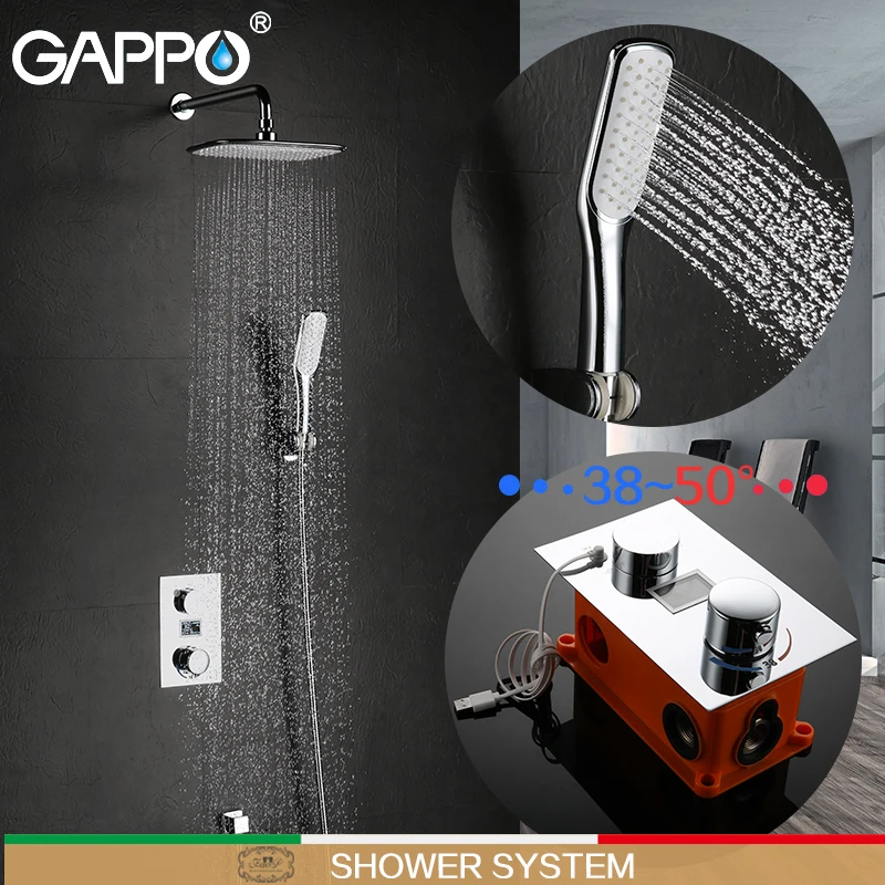 

GAPPO shower faucets bathtub mixer thermostatic faucet shower bathroom shower faucet thermostatic shower system