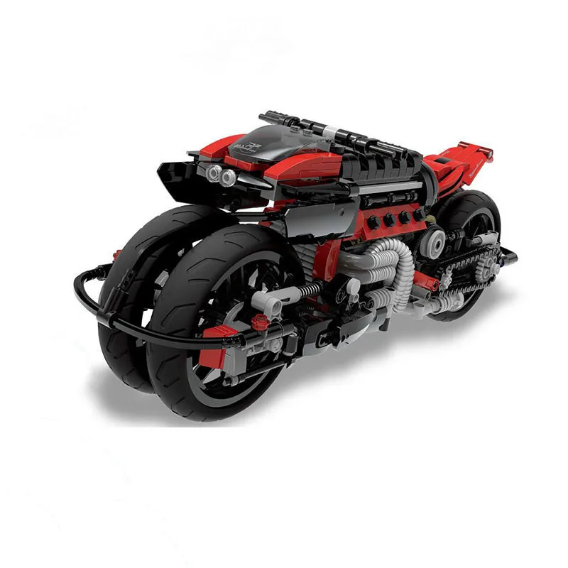 

Technology Series Motorcycle Children Family Enlightenment Intelligence Assembling Spelling Insert Building Block Toys XB03021