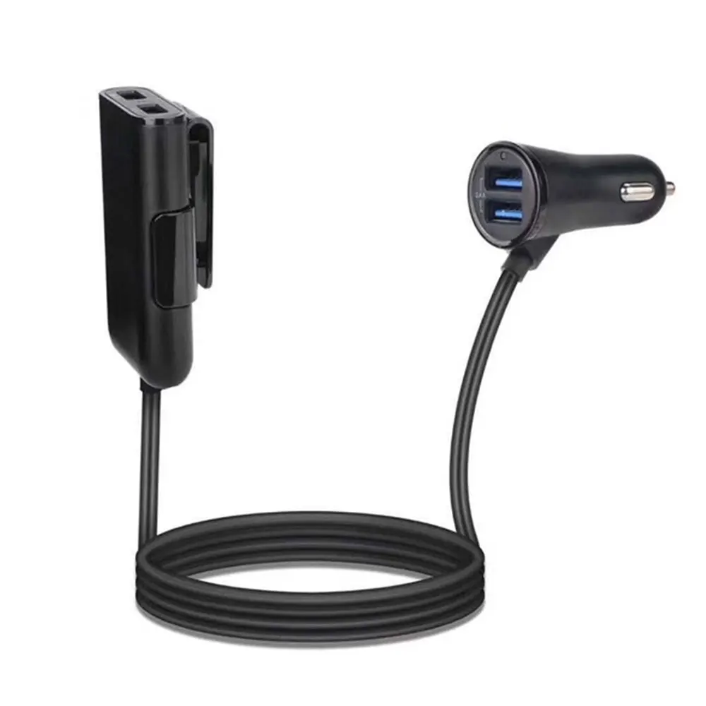 

Vehemo 4 Ports USB Cars Car Charger Charging Adapter Tablets Original Back Clip Smartphones Auto Charger 2 Front Seat USB Seats