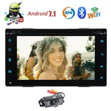 Android 7.1 Octa Core 2Din Car Stereo Radio Bluetooth GPS Navigation 6.2” Support WIFI 4G MirrorLink AUX USB SD DVR+Back Camera