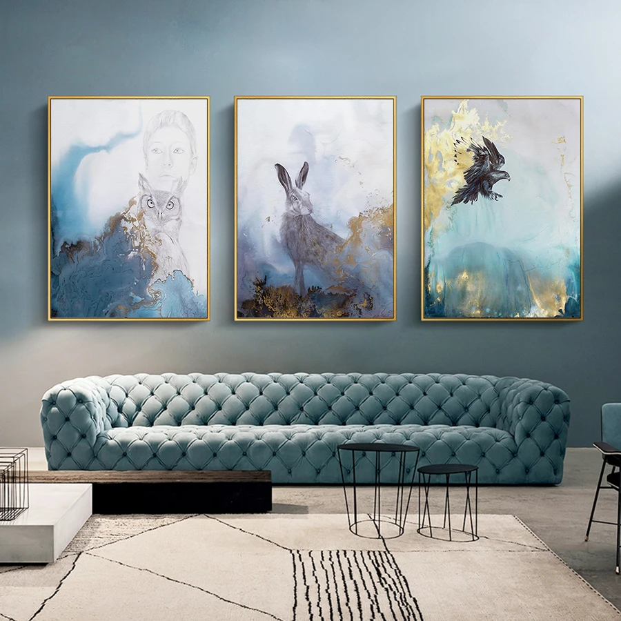 

Abstract Animal Painting Wall Art Pictures for Living Room Decor No Frame Nordic Scandinavian Poster Print Canvas Pop Art